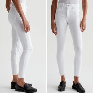 AG ADRIANO GOLDSCHMIED FARRAH SKINNY ANKLE JEANS--WHITE SIZE 24